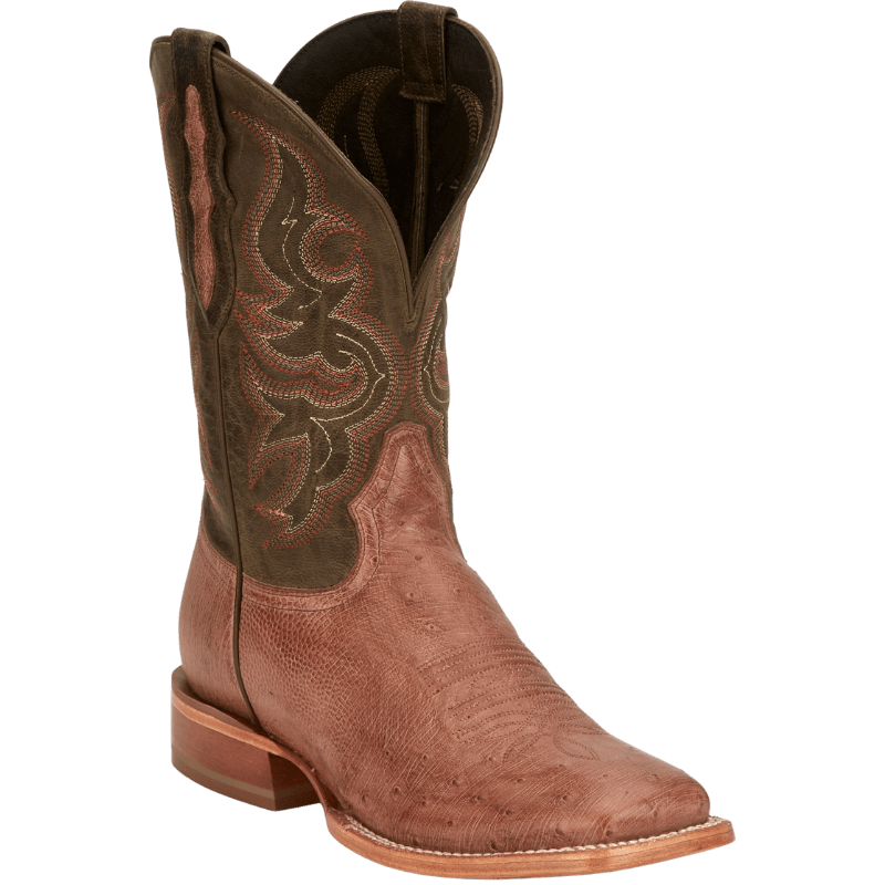 Tony Lama Men's Americana Creedance Brown Square Toe Cowboy Boots