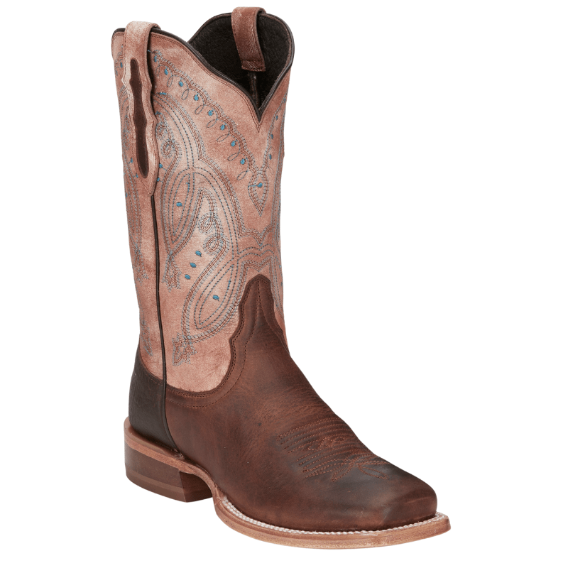 Tony Lama Boots Tony Lama Women's Gabriella Cognac Brown Square Toe Western Boots TL3205