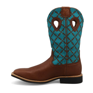 TWISTED X BOOTS Boots Twisted X Kids Brownie & Turquoise Top Hand Western Boot YTH0024