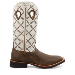 TWISTED X BOOTS Boots Twisted X Men's Bomber & White Ruff Stock Western Boot MRS0056