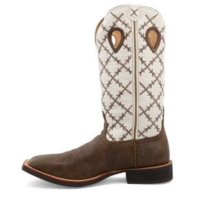 TWISTED X BOOTS Boots Twisted X Men's Bomber & White Ruff Stock Western Boot MRS0056