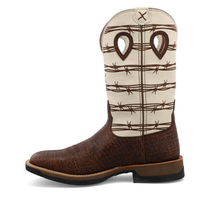 TWISTED X BOOTS Boots Twisted X Men's Brown Elephant Print & Bone Tech X Western Boot MXW0008