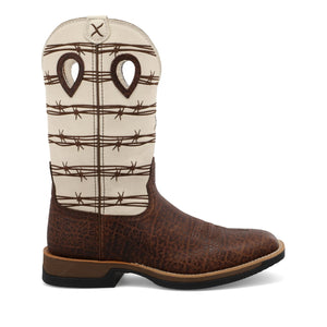 TWISTED X BOOTS Boots Twisted X Men's Brown Elephant Print & Bone Tech X Western Boot MXW0008