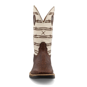 TWISTED X BOOTS Boots Twisted X Men's Brown Elephant Print & Bone Tech X Western Boot MXW0008