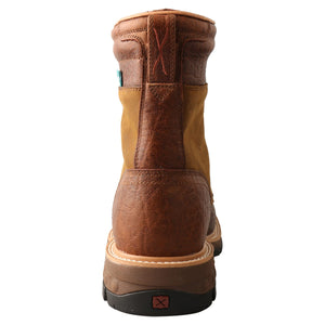 TWISTED X BOOTS Boots Twisted X Men's Distressed Saddle & Cognac CellStretch Lacer Work Boot MXLW001