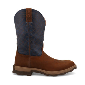 TWISTED X BOOTS Boots Twisted X Men's Mocha & Denim UltraLite X Work Boot MULN004