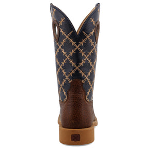 TWISTED X BOOTS Boots Twisted X Men's Rustic Brown & Navy Tech X Western Boot MXTR004