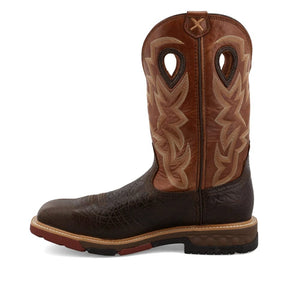 TWISTED X BOOTS Boots Twisted X Men's Smokey Chocolate & Spice Western Work Boot MXBAW02