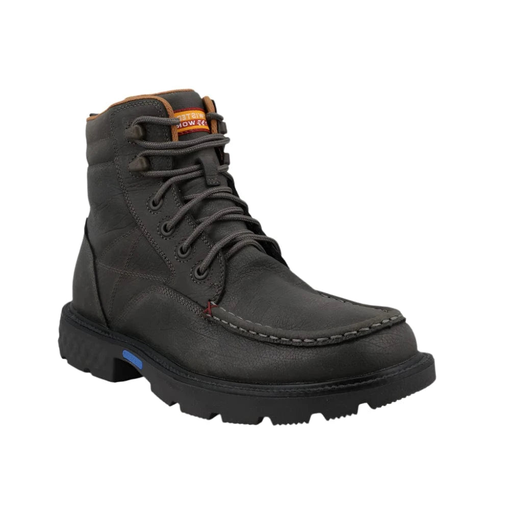 TWISTED X BOOTS Boots Twisted X Men's Steel Grey Waterproof Lace Up Work Boot MXCW006