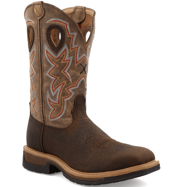 Twisted X Men's Taupe Brown & Bomber Western Work Boots MLCA001