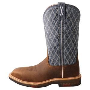 TWISTED X BOOTS Boots Twisted X Women's Brown & Blue Western Work Boot WXBN001