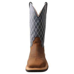 TWISTED X BOOTS Boots Twisted X Women's Brown & Blue Western Work Boot WXBN001