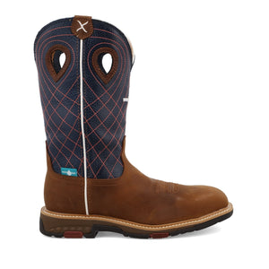 TWISTED X BOOTS Boots Twisted X Women's Brown & Navy Western Work Boot WXBAW01