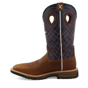 TWISTED X BOOTS Boots Twisted X Women's Brown & Navy Western Work Boot WXBW001