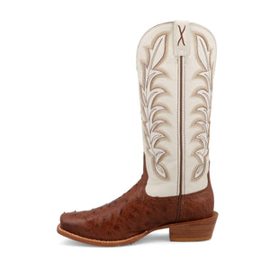 TWISTED X BOOTS Boots Twisted X Women's Chestnut Ostrich & White Reserve Western Boot WXPL002