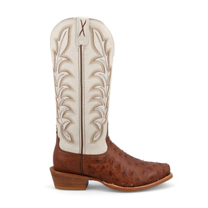 TWISTED X BOOTS Boots Twisted X Women's Chestnut Ostrich & White Reserve Western Boot WXPL002