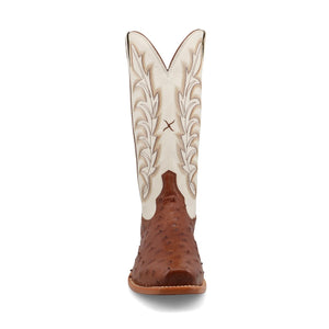 TWISTED X BOOTS Boots Twisted X Women's Chestnut Ostrich & White Reserve Western Boot WXPL002