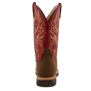 TWISTED X BOOTS Boots Twisted X Women's Distressed Latigo & Red Western Work Boot WLCS003