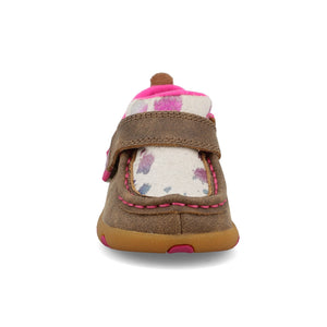 TWISTED X BOOTS Shoes Twisted X Infant Bomber White & Pink Driving Moc Shoe ICA0033