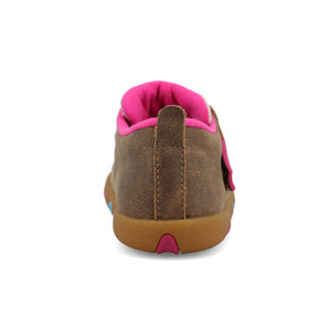 TWISTED X BOOTS Shoes Twisted X Infant Bomber White & Pink Driving Moc Shoe ICA0033