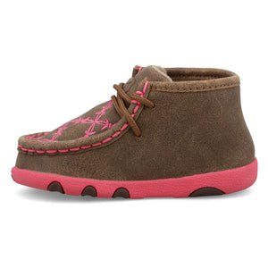 TWISTED X BOOTS Shoes Twisted X Infants Bomber & Pink Chukka Driving Moc Shoe ICA0037