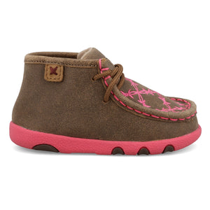 TWISTED X BOOTS Shoes Twisted X Infants Bomber & Pink Chukka Driving Moc Shoe ICA0037