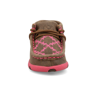 TWISTED X BOOTS Shoes Twisted X Infants Bomber & Pink Chukka Driving Moc Shoe ICA0037