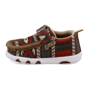 TWISTED X BOOTS Shoes Twisted X Infants Red Aztec Hooey¬Æ Driving Moc Shoe IHYC001