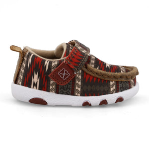 TWISTED X BOOTS Shoes Twisted X Infants Red Aztec Hooey¬Æ Driving Moc Shoe IHYC001