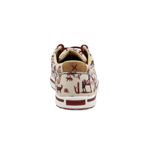 TWISTED X BOOTS Shoes Twisted X Kids Maroon & Ivory Kicks Shoe YCA0013