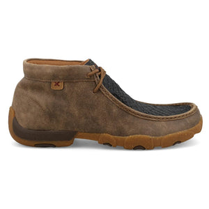 TWISTED X BOOTS Shoes Twisted X Men's Black & Bomber Chukka Driving Moc Shoe MDM0101