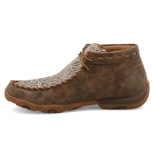 TWISTED X BOOTS Shoes Twisted X Women's Bomber & Nude Print Chukka Driving Moc Shoe WDM0080