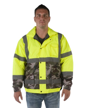 Utility Pro Wear Jacket UHV561 HiVis Bomber with Camo Bottom - SPECIAL EDITION