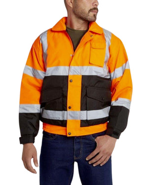 Utility Pro Wear Men's Outerwear Orange / M UHV562 HiVis Quilt Lined Bomber Jacket