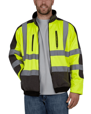 Utility Pro Wear Men's Outerwear UHV828 HiVis Sport Soft Shell Jacket with WARM UP Lining