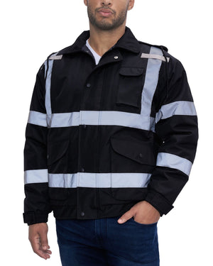 Utility Pro Wear Men's Outerwear UPA562 HiVis Quilt Lined Bomber Jacket