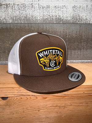 Whitetail Company Hats Whitetail Co. Always RUTTIN Yupoong 6006 Brown/White