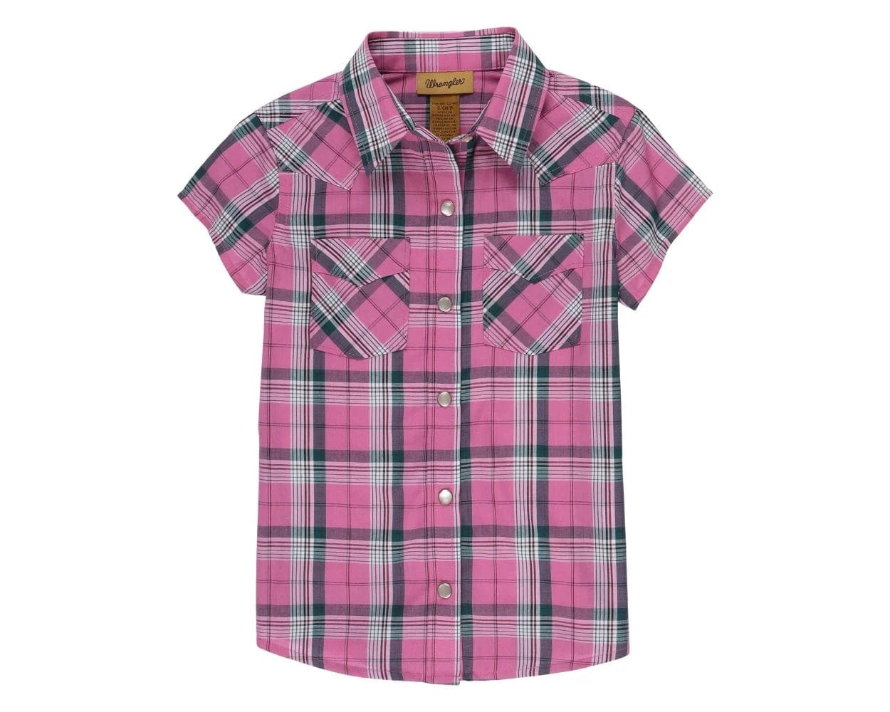 Ladies' Pink Short Sleeve Button Down