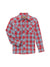 WRANGLER Shirts Wrangler Boy's Cherry Red Retro Western Snap Plaid Shirt 112365907