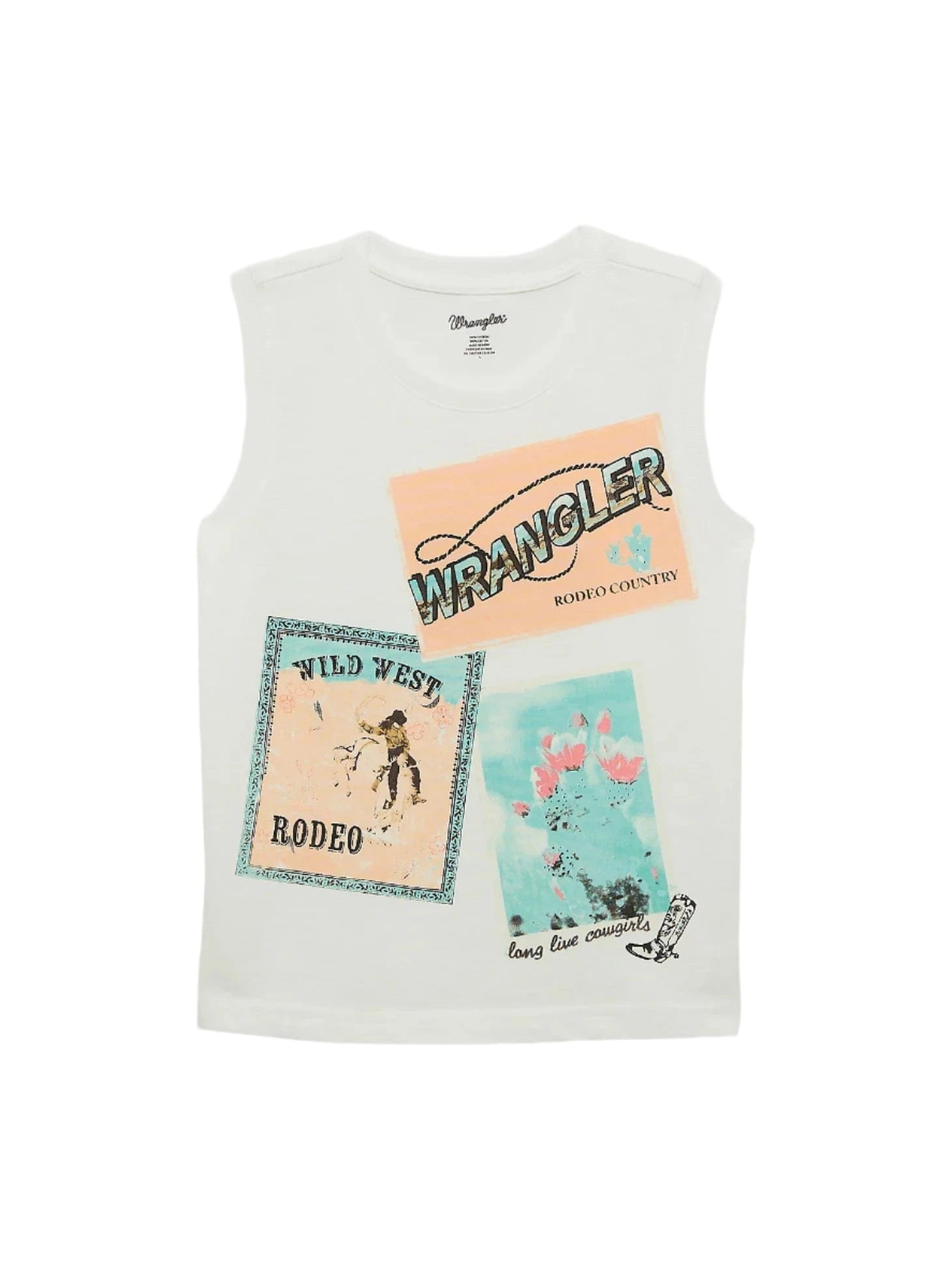 WRANGLER Shirts Wrangler Girl's White Western Graphic Tank 112364325