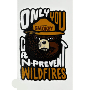 WYR Stickers Only You Can Prevent Wildfires Smokey Bear & Woodsy Owl Decals