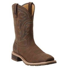 Men s Ariat Hybrid Rancher Waterproof Western Boots 11 Distressed Brown