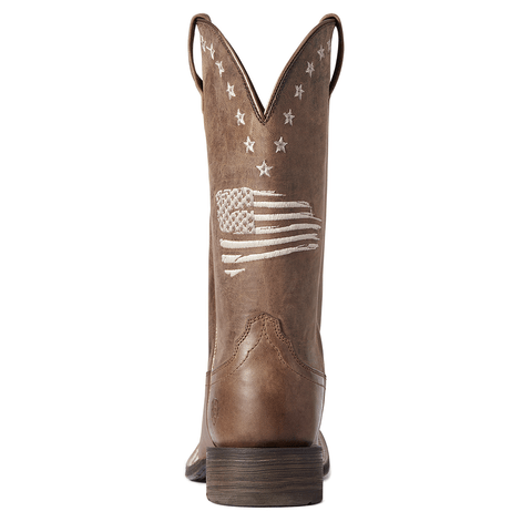 Ariat Women's Circuit Patriot Weathered Tan Square Toe Western 