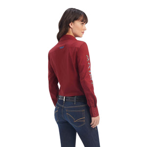 ARIAT INTERNATIONAL, INC. Shirts Ariat Women's Team Kirby Rouge Red Stretch Shirt 10041434