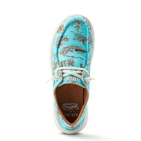 Ariat Women's Hilo Western Aloha Turquoise Paniolo Stretch Lace Shoes -  Russell's Western Wear, Inc.