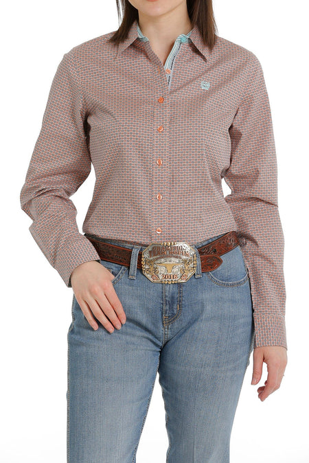 Cinch Women's Blue/Light Blue Print Long Sleeve Button Down Western Sh -  Russell's Western Wear, Inc.