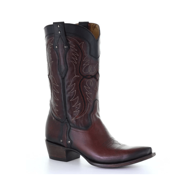 vena Evaluación seguramente Corral Men's Wine Black Embroidery Studs Western Cowboy Boots– G1512 -  Russell's Western Wear, Inc.