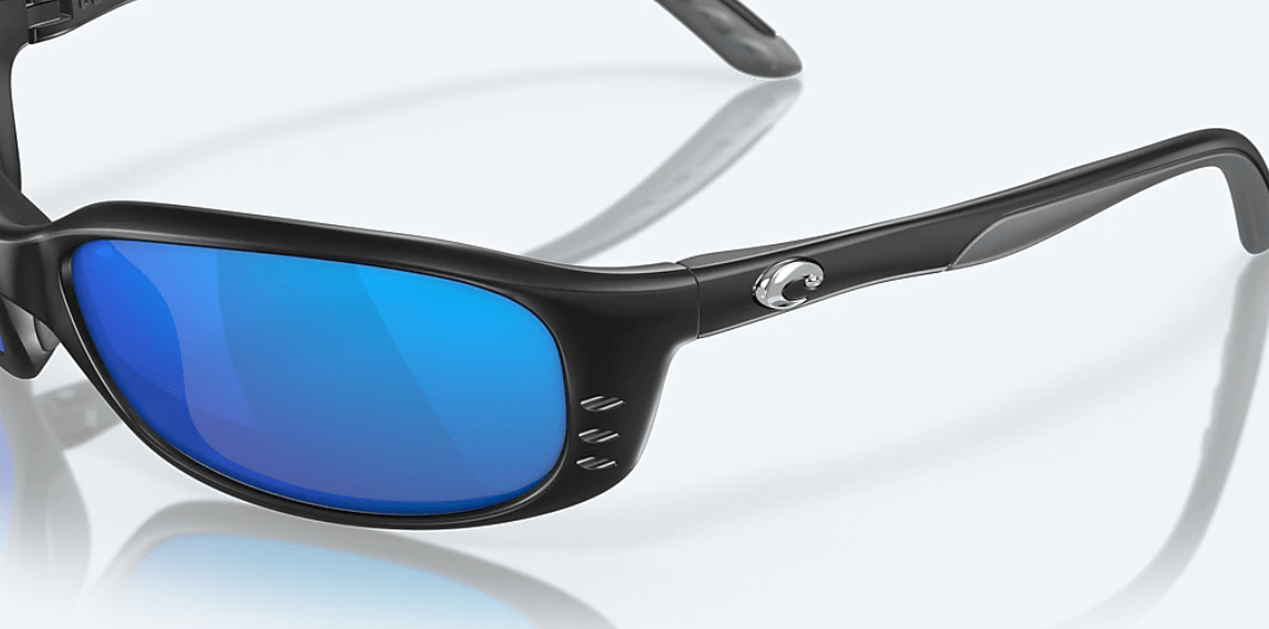 Sunglasses, Bad Barracuda Black Frame Blue Mirror Lens - Budget Marine