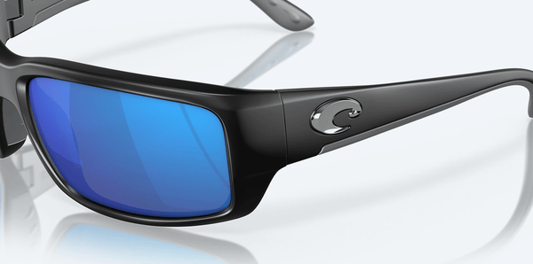 Bajio Sunglasses® Las Rocas Blue Mirrored Glass With Matte Black Frames