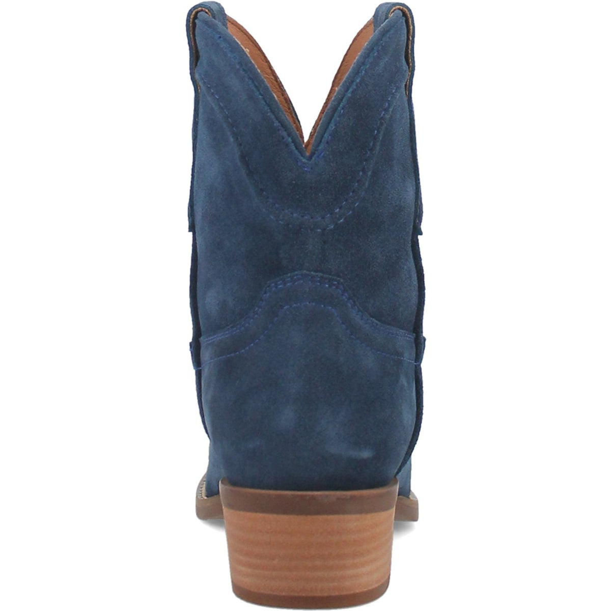 Navy leftside blue booties low heel